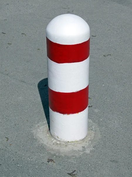 Street warning stop sign, asphalt — Stock Photo, Image