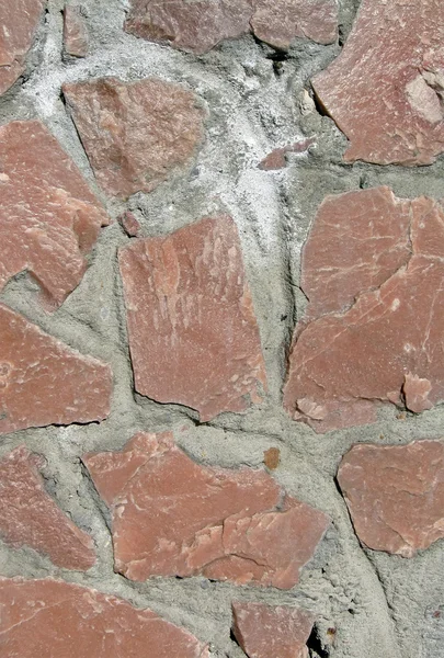 Pedras vermelhas, cimento, construção — Fotografia de Stock