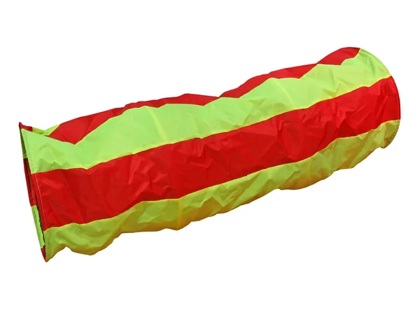Torba papierowa kolor czerwony, zielony, na białym tle — Zdjęcie stockowe