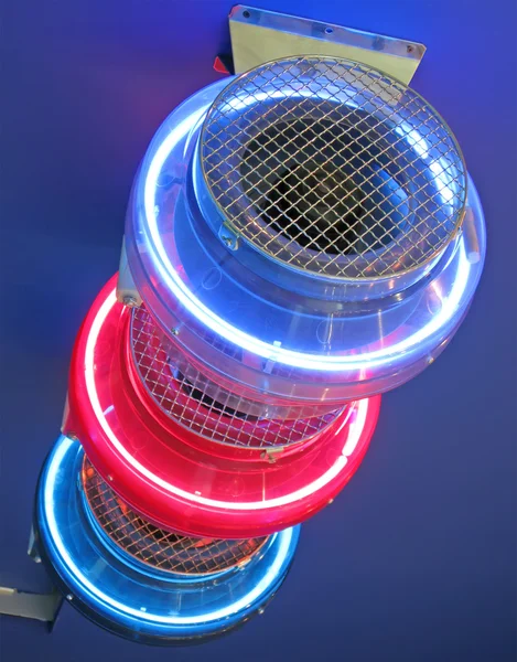 Concepto de luz melal azul, roja — Foto de Stock