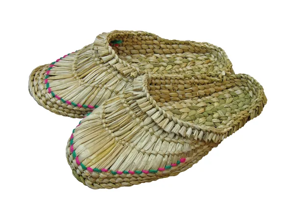 Pochi sandali di paglia petto isolato — Foto Stock