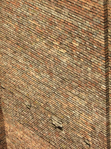 Vintage-Mauerbau aus roten Ziegeln — Stockfoto