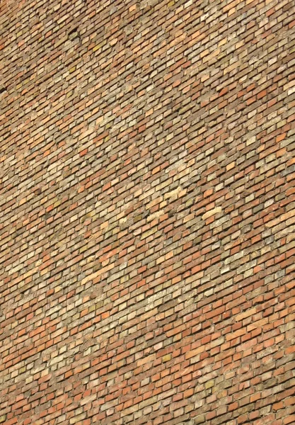 Vintage red brick wall construction — Stock Photo, Image