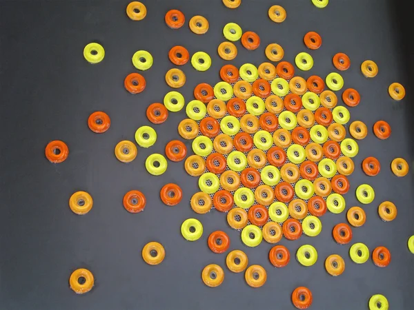 Kleurrijke ringen stapel, abstract — Stockfoto