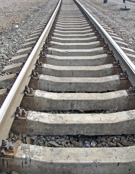 Utazás a közúti, vasúti fémes közlekedési koncepció — Stock Fotó