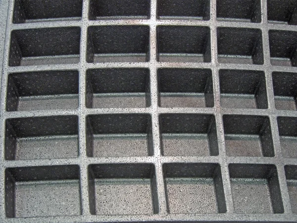 Textura retangular de plástico, células industriais — Fotografia de Stock