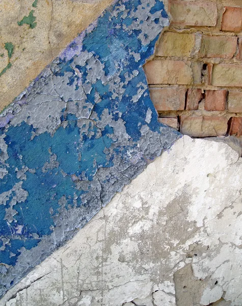 Стена из винтажного бетона, старый кирпич — стоковое фото