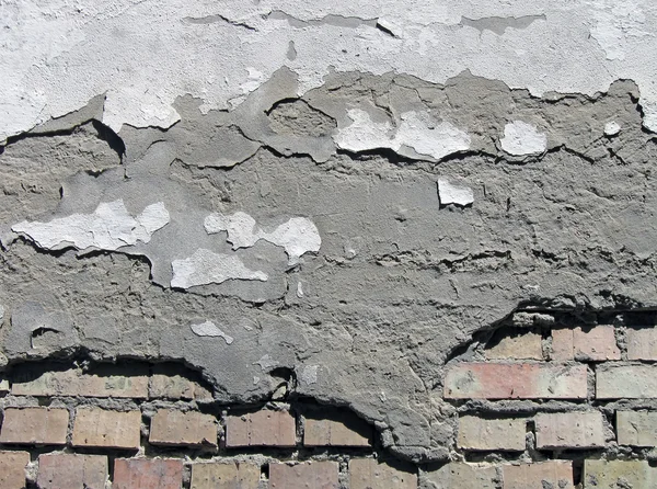 Винтажный кирпич, бетонная стена, старая конструкция — стоковое фото