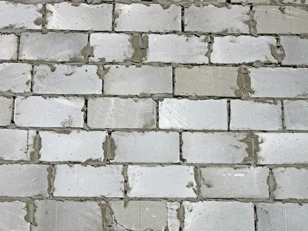 Parede de tijolo branco, detalhes de fundo de construção — Fotografia de Stock