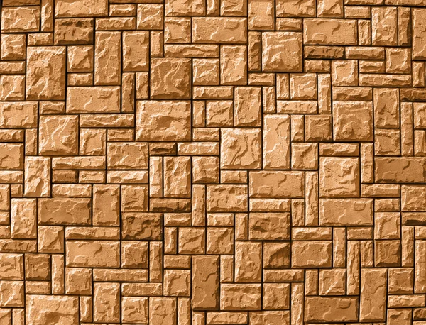 Casuale sfondo muro di mattoni, dettagli di costruzione gialli — Foto Stock