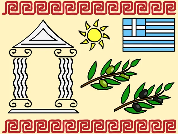 Griekse symbolen — Stockvector