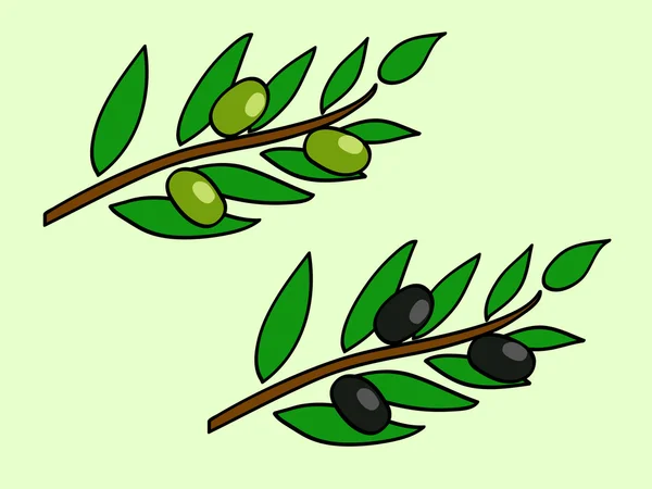 Olivenbrunch — Stockvektor