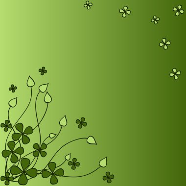 4 leaf trefoil card clipart