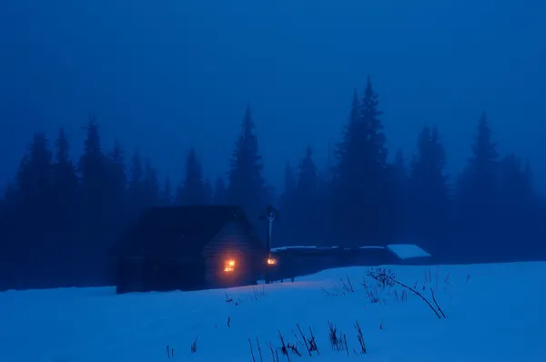 夜の山で — ストック写真