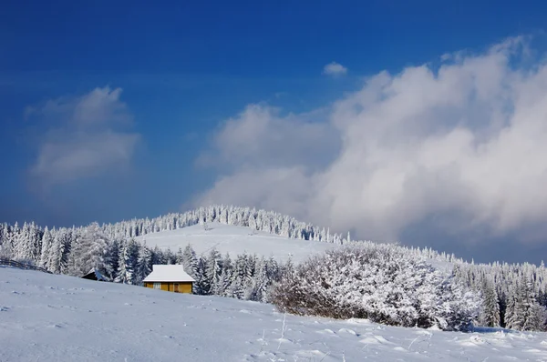 Winterlandschap in de bergen — Stockfoto