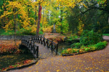 Autumn landscape with the river clipart