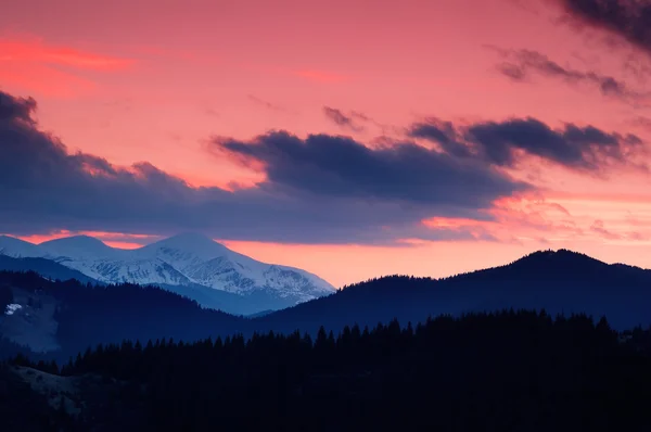 새벽 산에 — 스톡 사진