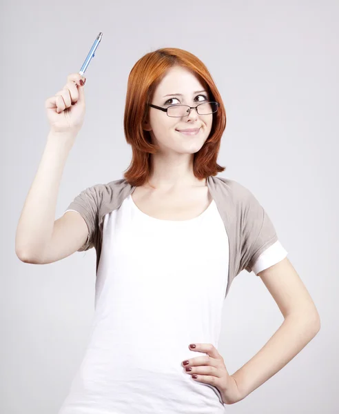 Young businesswomen with pen in hand — Stock Photo, Image
