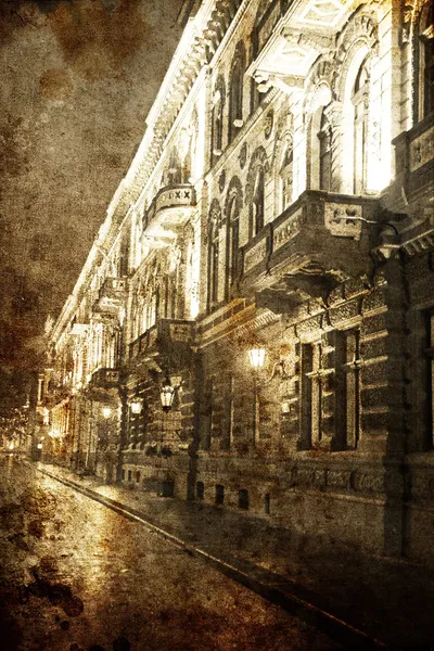 Londonska hotel gebouw in odessa van 19e eeuw. Oekraïne. foto in oude ik — Stockfoto