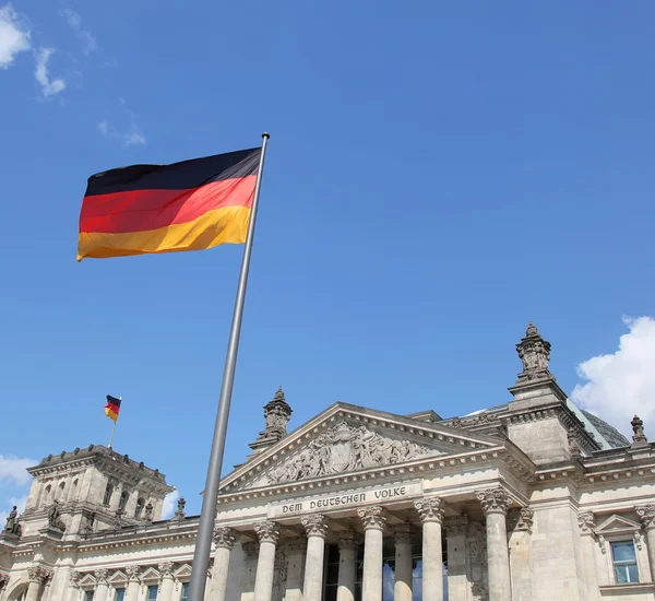 Detalhe do Reichstag, o Parlamento alemão, em Berlim, Alemanha — Fotografia de Stock
