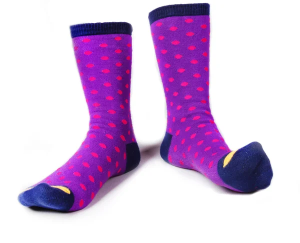 Violette Socken isoliert — Stockfoto