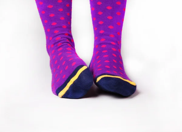 Violette Socken isoliert — Stockfoto