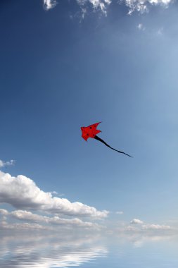 Fly kite in sky. clipart