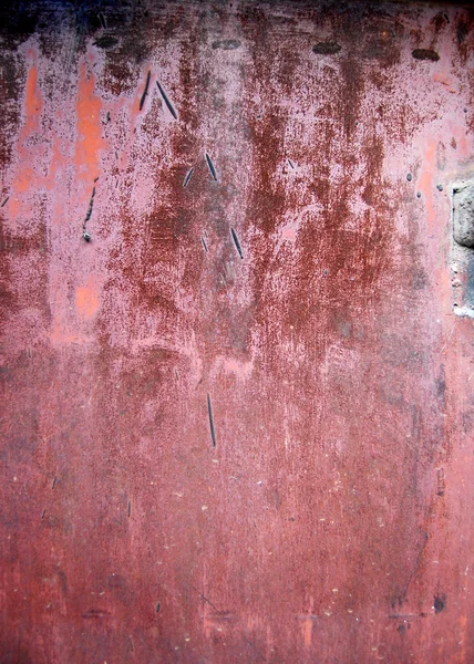 Pared de metal rojo viejo — Foto de Stock