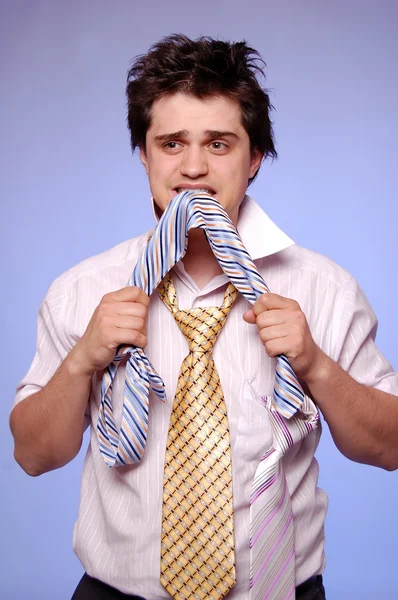 Beautiful men with ties — Stock Photo, Image