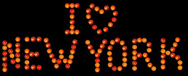 Mumlar Word'den new york seviyorum