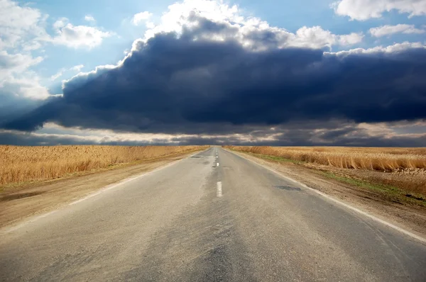 Road and sky. Background photo. — Stock Photo, Image