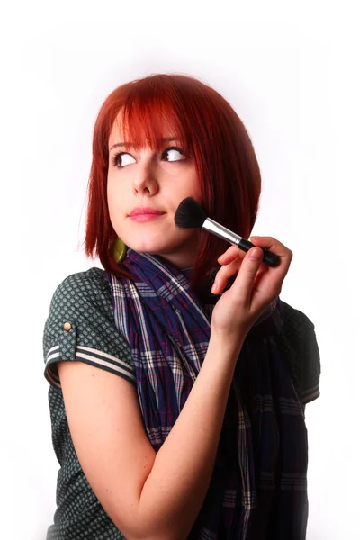 Mädchen mit Schal Make-up — Stockfoto