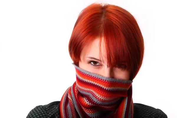 Girl with scarf — Stock Photo, Image
