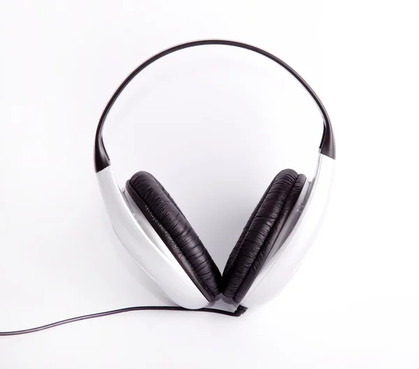 Silver headphones isolated on white background — Stock Photo, Image