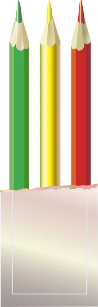Lápices de colores . — Archivo Imágenes Vectoriales
