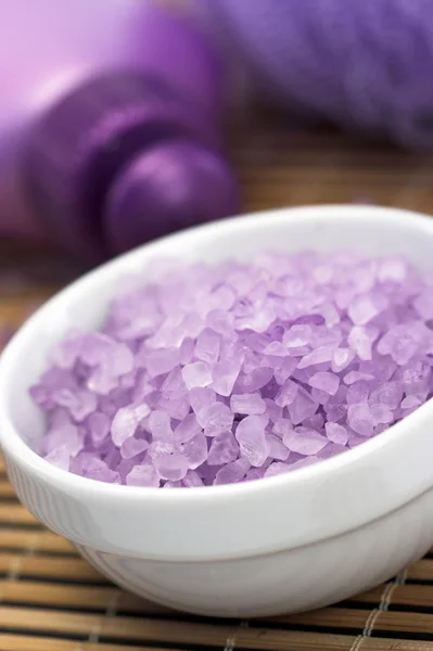 Lavender bath salts — Stock Photo, Image