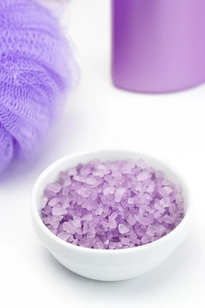 Lavender bath salts — Stock Photo, Image