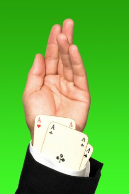 Cheating poker player clipart