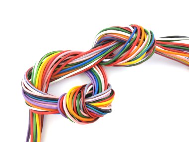 Close up of multicoloured wire clipart