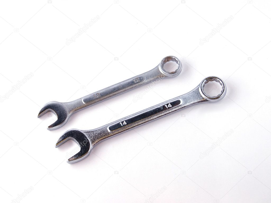 Two chrome spanners