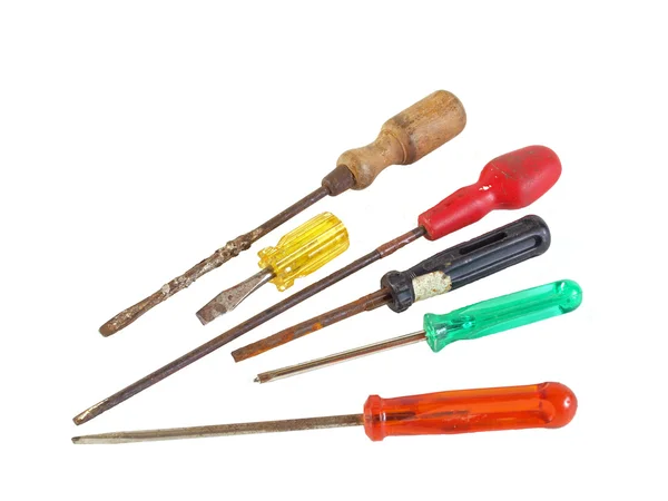 Old, rusry screwdrivers. — Stock Photo, Image