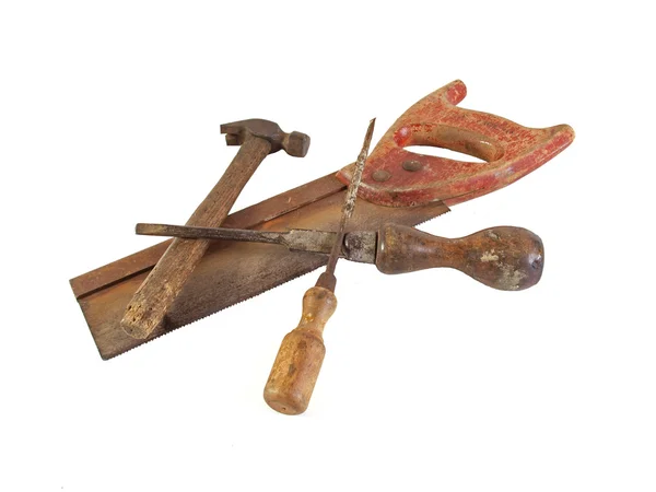 Diverse gamla handverktyg — Stock fotografie