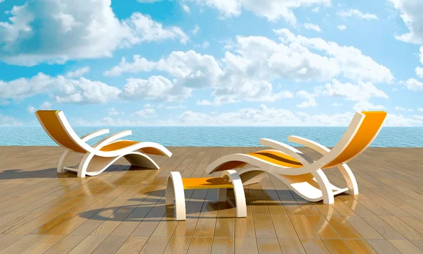 Relax di fronte al mare — Foto Stock