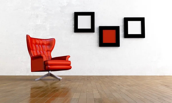 Roter Sitz — Stockfoto