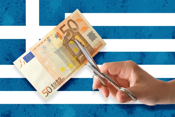 stock image Greek bankruptcy