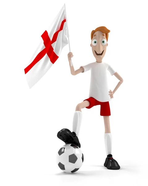 Engelsk fotbollspelare — Stockfoto