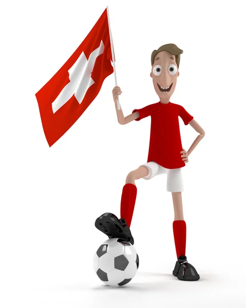 Zwitsers voetballer — Stockfoto