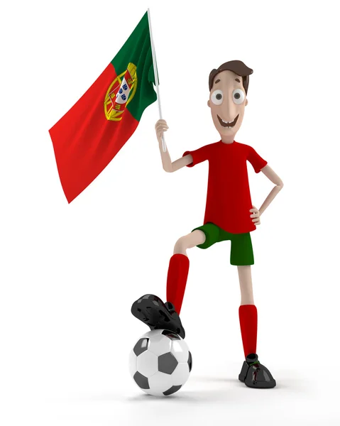 Portuguese soccer player — Stock Photo, Image