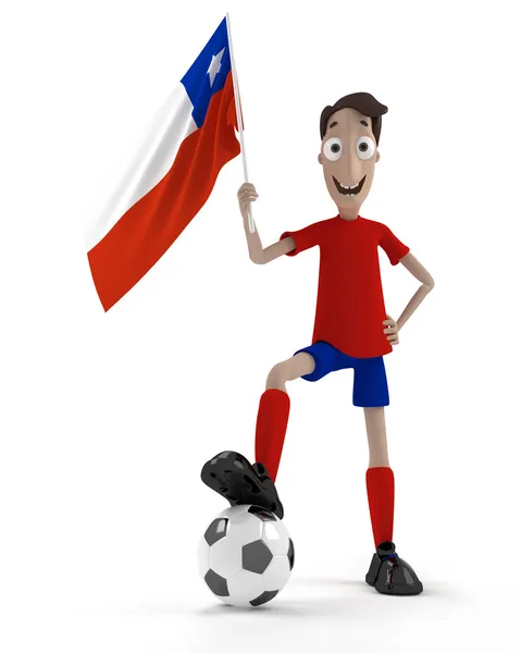 Футболист Чили — стоковое фото