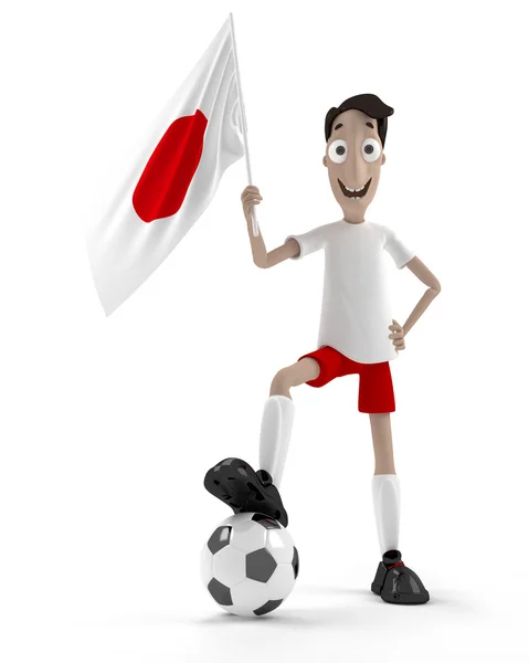 Joueur de football japonais — Photo